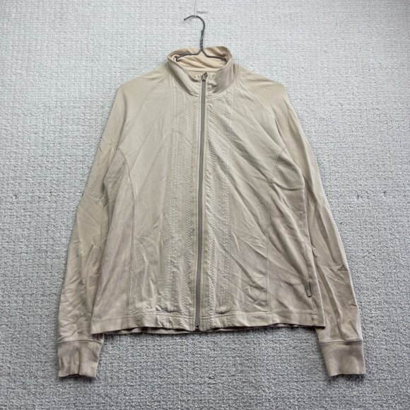 Woolrich Womens Sz M Cream / Off-White Full-Zip Jacket Lightweight Outdoor - Picture 1 of 16